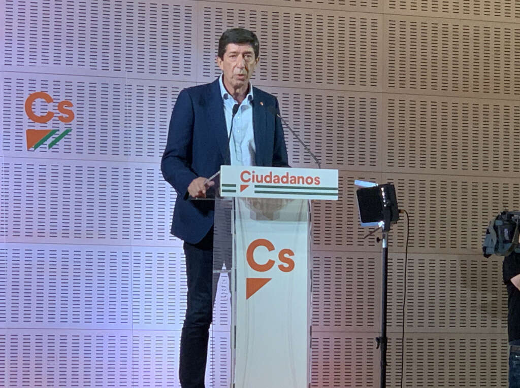 El líder de Ciudadanos en Andalucía, Juan Marín, ha anunciado la dimisión de todos sus cargos tras los resultados del 19-J.EFE/Fermín Cabanillas