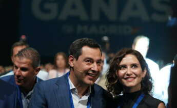Juanma Moreno e Isabel Díaz Ayuso, durante el Congreso del PP.