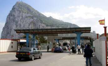 Frontera de La Línea con Gibraltar.