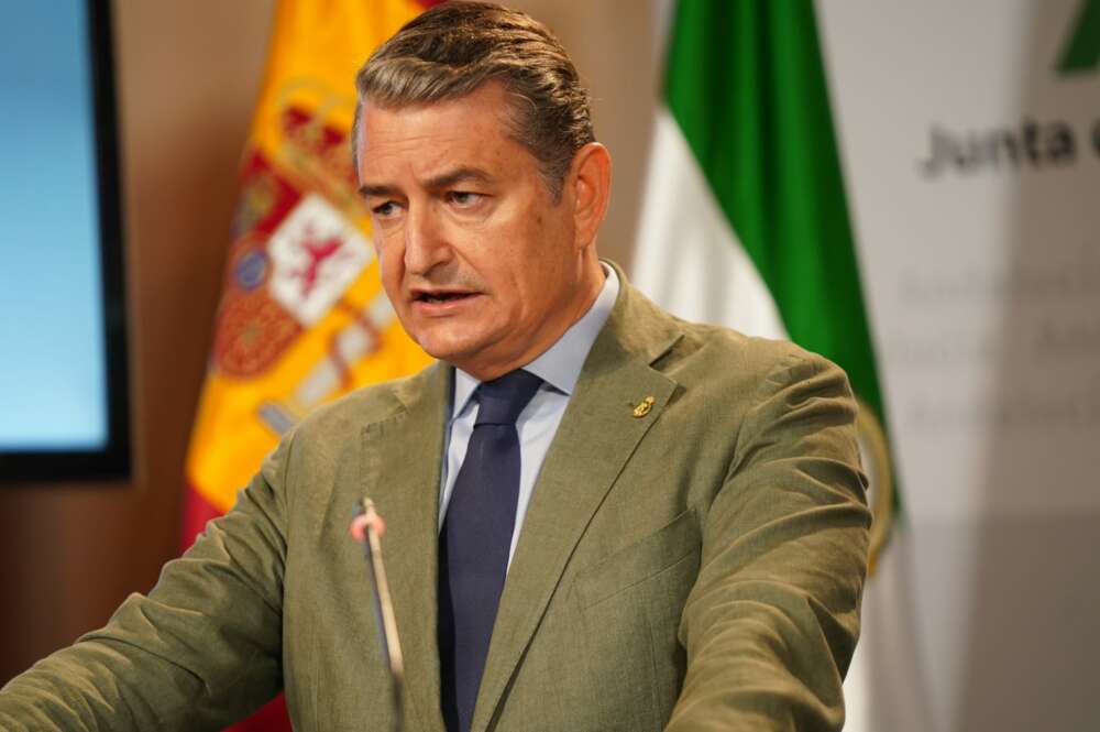 Antonio Sanz, consejero de la Presidencia, durante una la rueda de prensa posterior al Consejo de Gobierno en agosto de 2022.