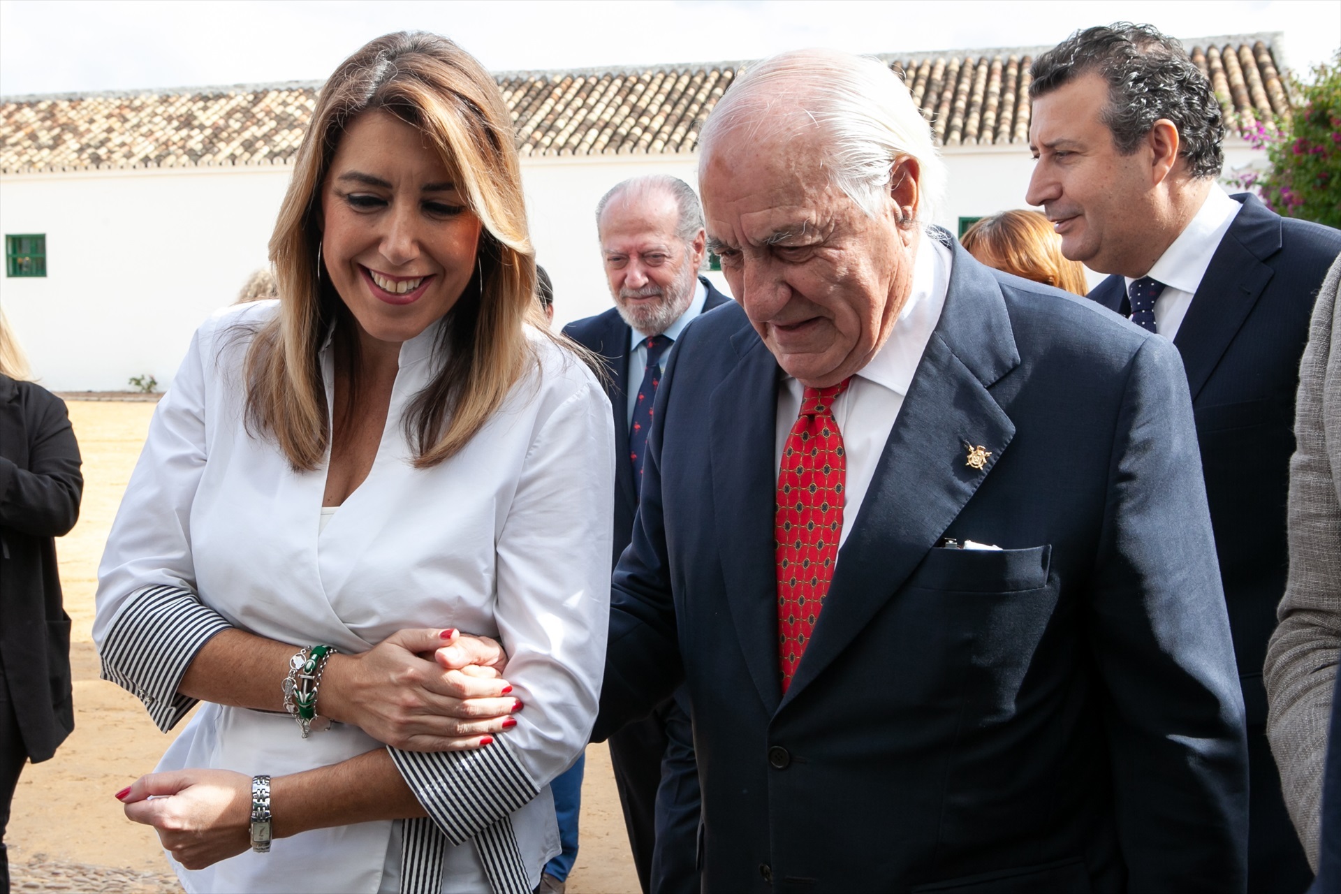 Juan Ramón Guillén, junto a la expresidenta de la Junta de Andalucía, Susana Díaz.