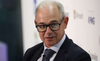 El CEO de Unicaja, Isidro Rubiales, en Madrid el 9 de octubre de 2023, pocos días después de su incorporación a la cúpula directiva del banco.