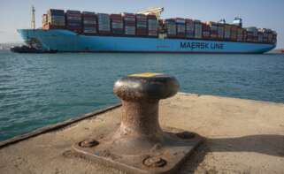 Un buque de Maersk entra en el Puerto de Algeciras.