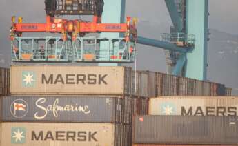 Los buques Maersk Denver y Mary Maersk, en la terminal del Puerto de Algeciras.