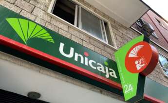 Oficina de Unicaja en Madrid (España).