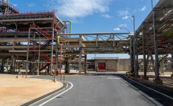 Detalle de las instalaciones de Cepsa en el Parque Energético de La Rábida, en Huelva.