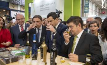 Aceites procedentes de Jaén en la inauguración de la XIX Feria Internacional del Aceite de Oliva.