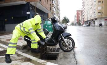Incidencias en la capital malagueña con motivo de las precipitaciones.