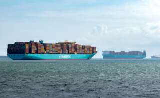 Megaships de Maersk cercanos al Puerto de Algeciras.