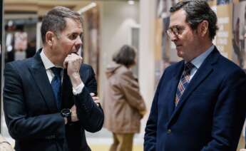 El presidente de Cepyme, Gerardo Cuerva, y el presidente de la CEOE, Antonio Garamendi.
