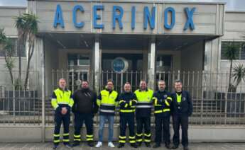 Representantes de los empleados de Acerinox que estuvieron implicados en la huelga de 2024 y que todavía no apoyan el convenio colectivo firmado.