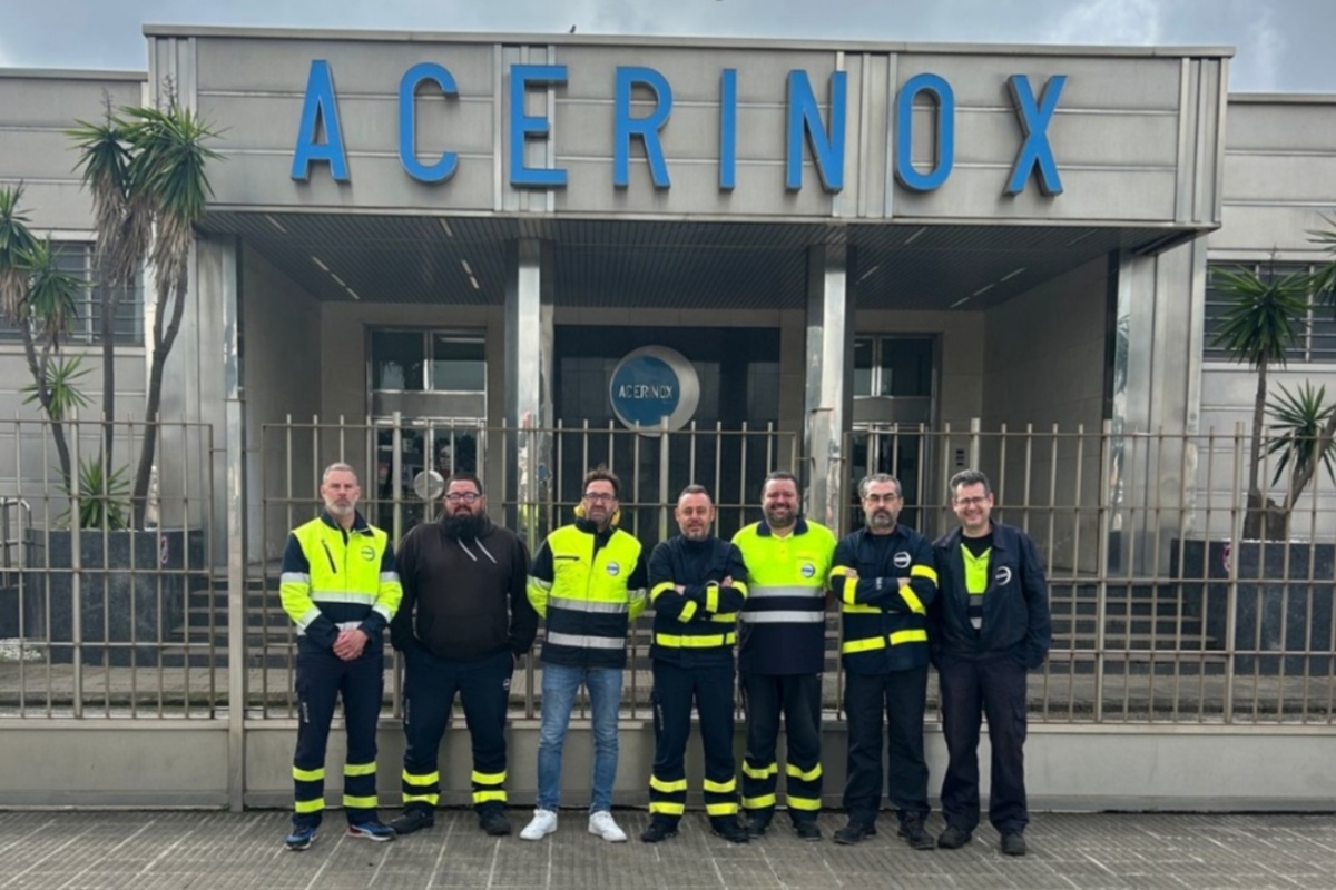 Representantes de los empleados de Acerinox que estuvieron implicados en la huelga de 2024 y que todavía no apoyan el convenio colectivo firmado.