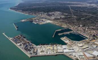 Imagen aérea del Puerto de Castellón.