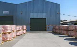Bobinas de cobre en la fábrica de Cunext Copper en Córdoba