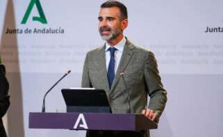 El consejero de Agricultura, Agua y Desarrollo Rural, Ramón Fernández-Pacheco comparece en la rueda de prensa posterior al Consejo de Gobierno.