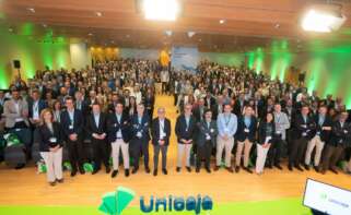 Directivos de Unicaja durante su 21ª convención, con el presidente, José Sevilla, y el CEO, Isidro Rubiales, al frente.