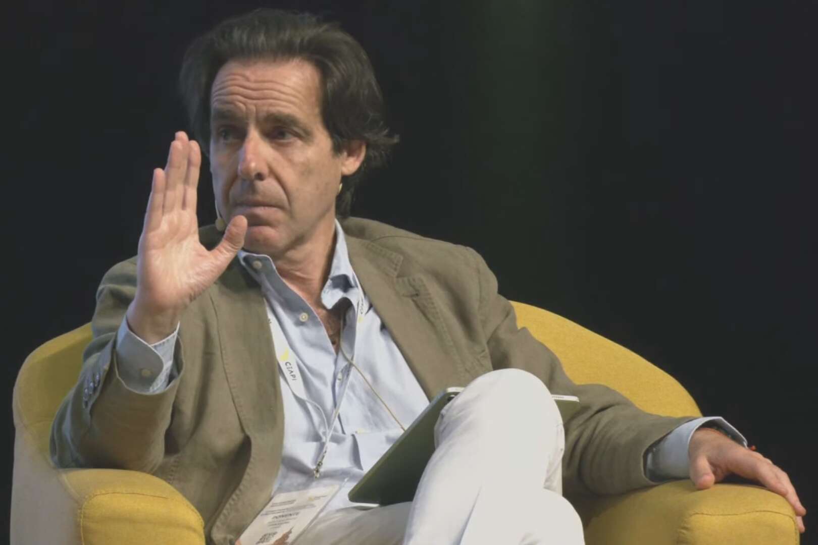 El presidente ejercutivo de Ferroglobe en España, Javier López Madrid, durante su intervención en el VIII Congreso Iberoamericano CEAPI.