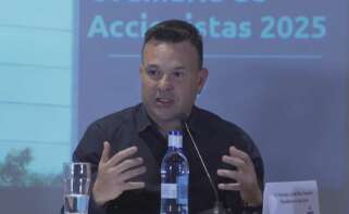 José Elías, presidente de Ezentis, durante la última junta general de accionistas de la empresa sevillana.