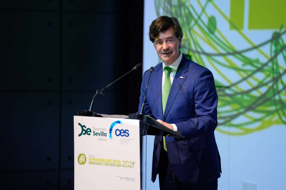 El presidente de la Confederación de Empresarios de Sevilla, Miguel Rus. Joaquín Corchero / Europa Press