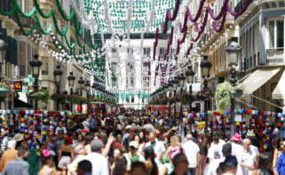 La calle Larios durante la feria.