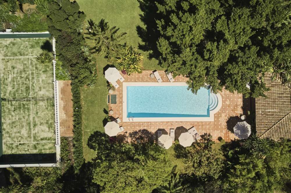 Villa Los Llanos desde vista aérea.