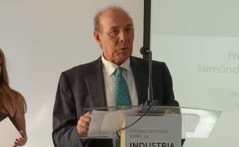 El presidente de Confemetal, José Miguel Guerrero, durante su intervención en la presentación del estudio sectorial de Fedeme.