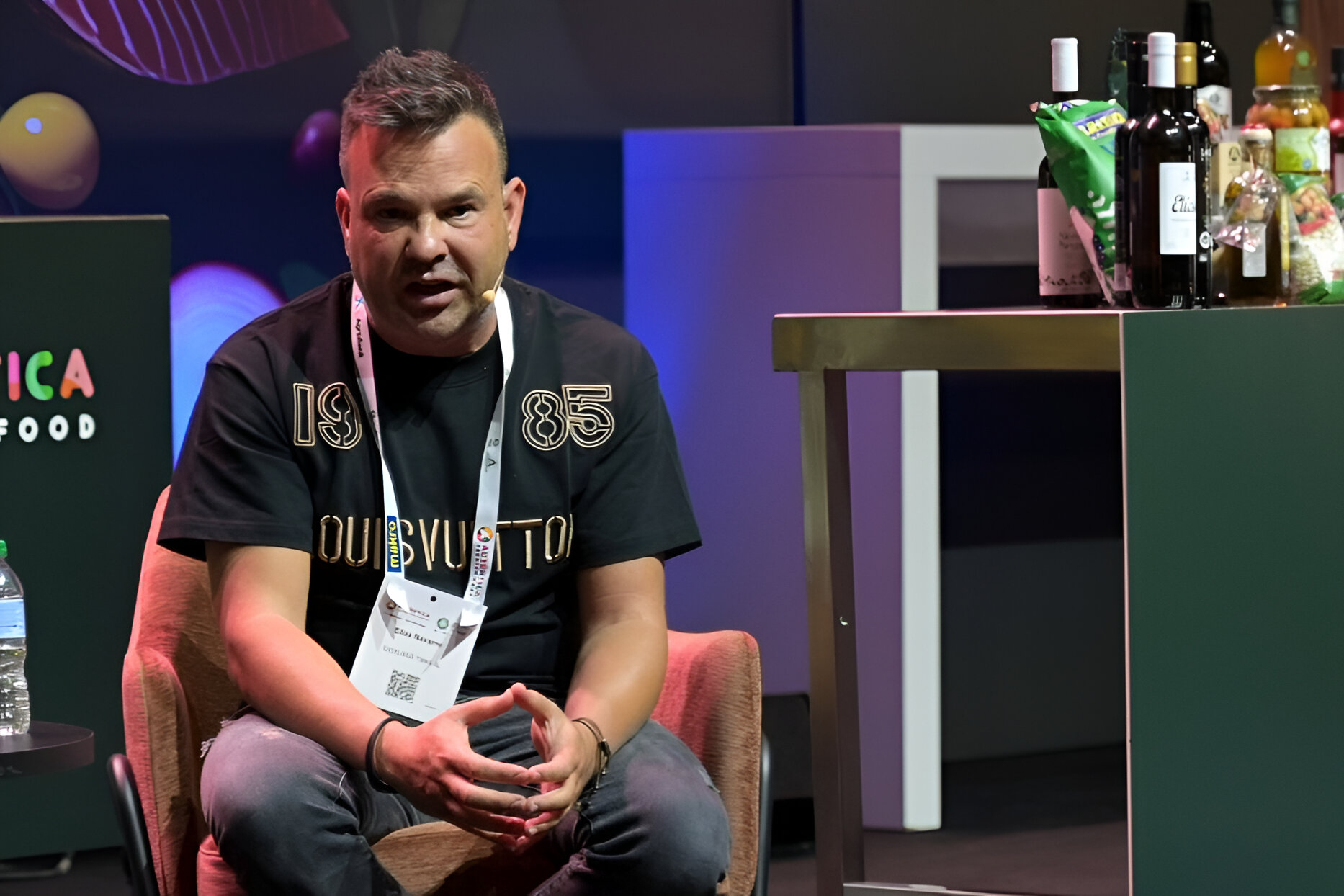 José Elías, presidente de Ezentis, durante su intervención en el congreso ‘Auténtica Premium Food’ en Sevilla.