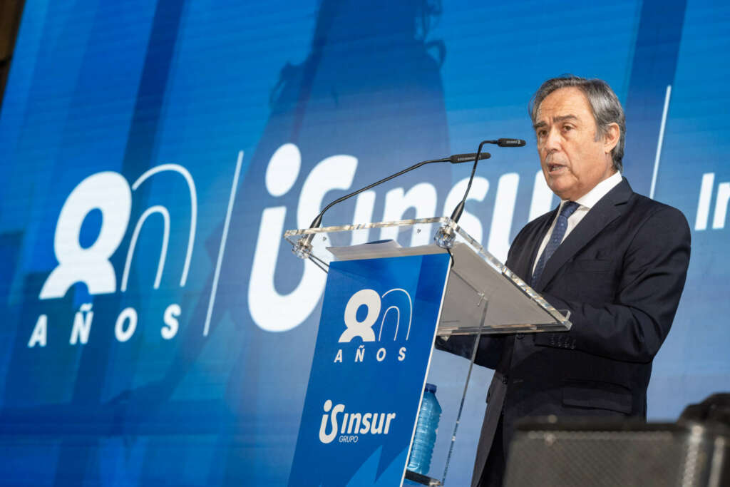El presidente de Grupo Insur, Ricardo Pumar, interviene durante la celebración del 80 aniversario del Grupo Insur.