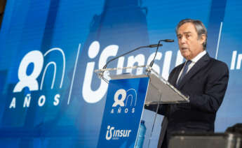 El presidente de Grupo Insur, Ricardo Pumar, interviene durante la celebración del 80 aniversario del Grupo Insur.