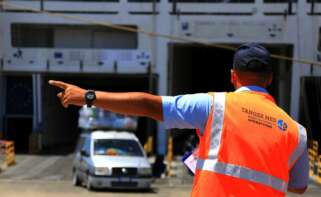 Trabajador del Puerto de Tánger-Med.
