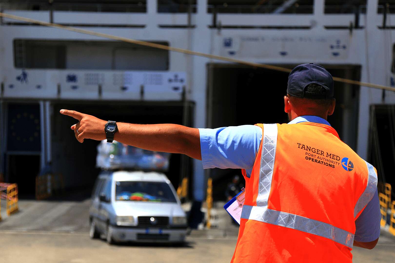 Trabajador del Puerto de Tánger-Med.