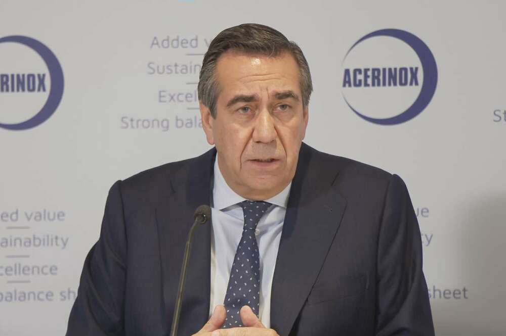 Bernardo Velázquez, CEO de Acerinox, durante la presentación de los resultados del tercer trimestre de 2025.