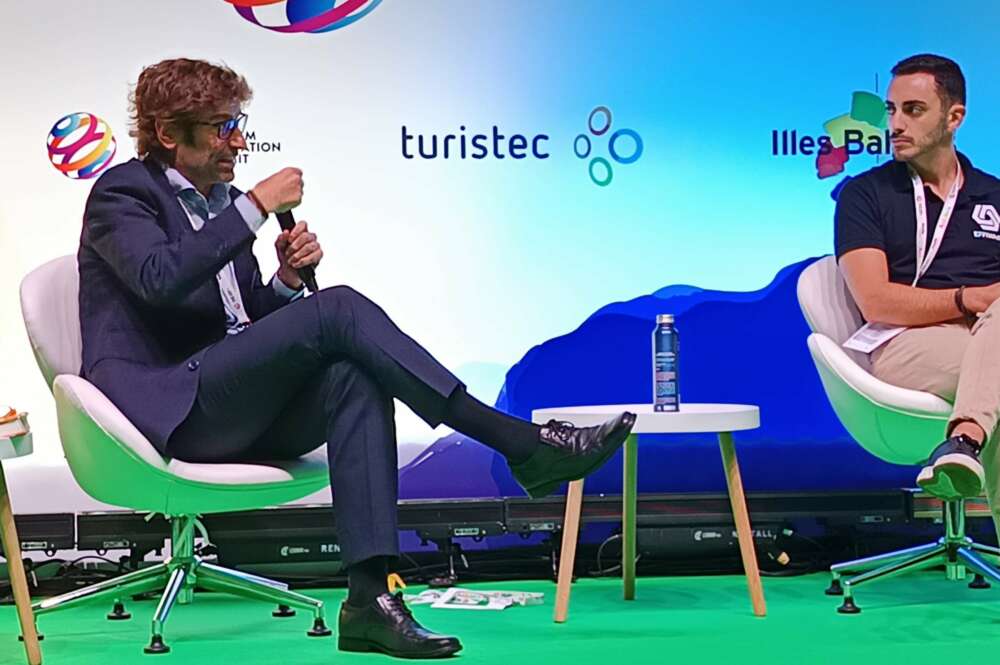 Borja Sáenz, director de desarrollo de negocios para soluciones ambientales de Veolia, durante el Tourism Innovation Summit.