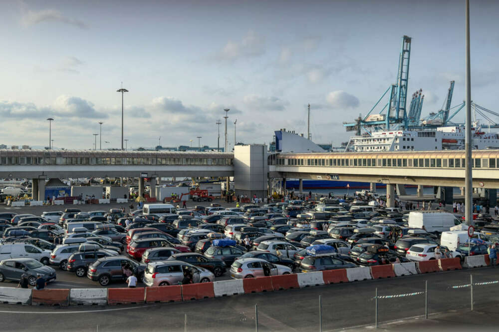 El puerto de Algeciras durante la operación salida de la Operación Paso del Estrecho (OPE) 2025.