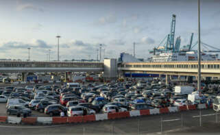 El puerto de Algeciras durante la operación salida de la Operación Paso del Estrecho (OPE) 2025.