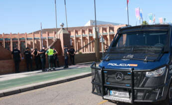 Agentes de la Policía Nacional en Sevilla.