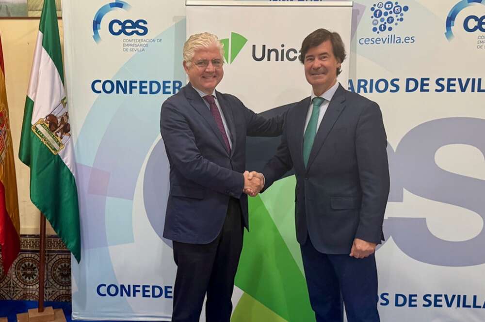Unicaja firma un convenio con la Confederación Empresarial de Sevilla (CES)