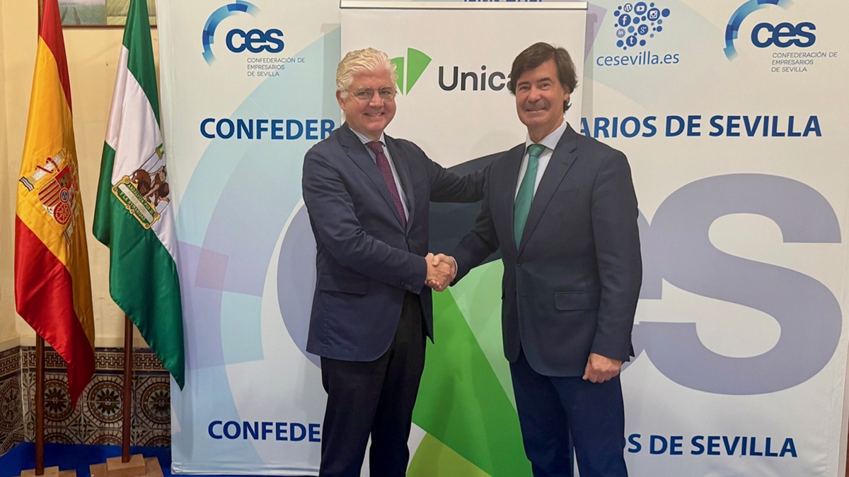 Unicaja firma un convenio con la Confederación Empresarial de Sevilla (CES)