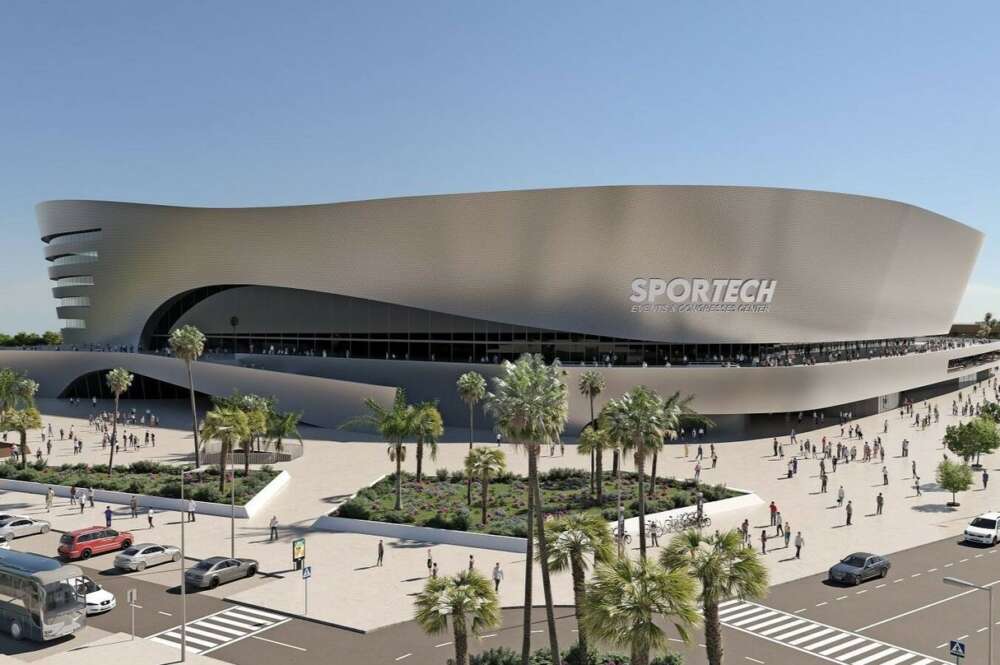Proyección del futuro Sportech City, la ciudad deportiva del Cádiz CF.