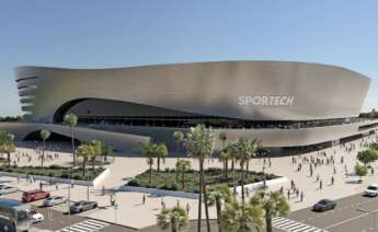Proyección del futuro Sportech City, la ciudad deportiva del Cádiz CF.