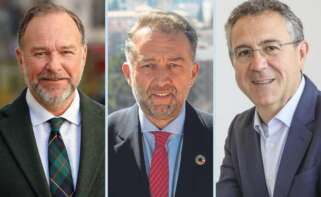 José Luis García-Palacios, Juan Carlos Torres y Eduardo Baamonde, presidentes de Caja Rural del Sur, Emasagra y Cajamar.