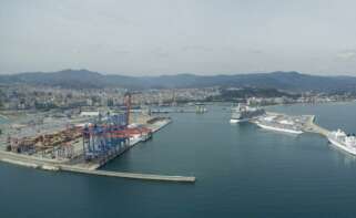 Vista aérea del Puerto de Málaga.
