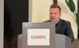 José Elías, presidente de Ezentis, durante una junta general de accionistas de la empresa sevillana.