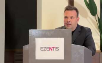 José Elías, presidente de Ezentis, durante una junta general de accionistas de la empresa sevillana.