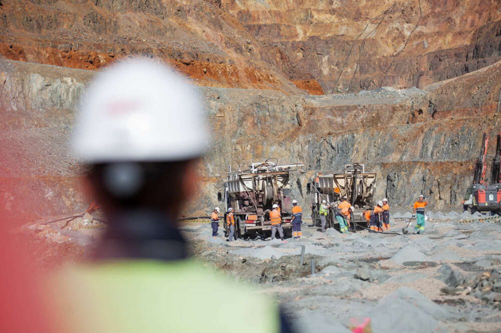 Trabajadores en la mina de Riotinto (Huelva).