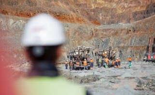Trabajadores en la mina de Riotinto (Huelva).