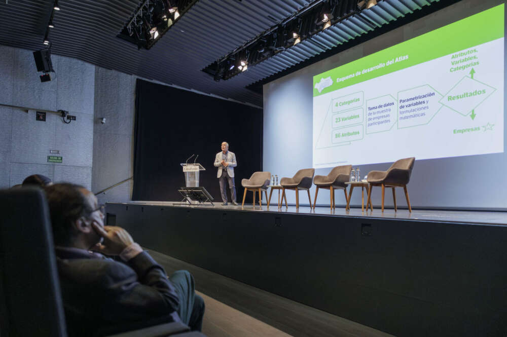 Marcelino Fernández Mallo, director técnico del Atlas de la Empresa Comprometida de Andalucía, durante la presentación del informe de 2025.