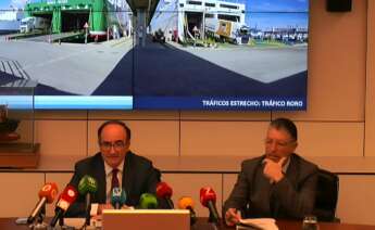 El presidente del Puerto de Algeciras, Gerardo Landaluce, durante la presentación del balance de 2025.