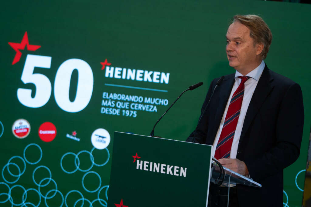El presidente de Heineken España, Etienne Strijp, durante un acto institucional en julio de 2025.