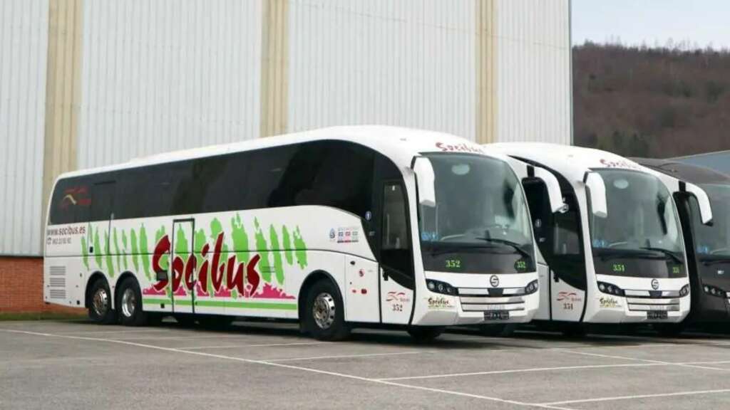 Flota de autobuses de Socibus.